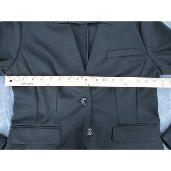 Ann Taylor Loft Black Blazer Jacket Womens Size Medium Business Casual Classic - Picture 4 of 16